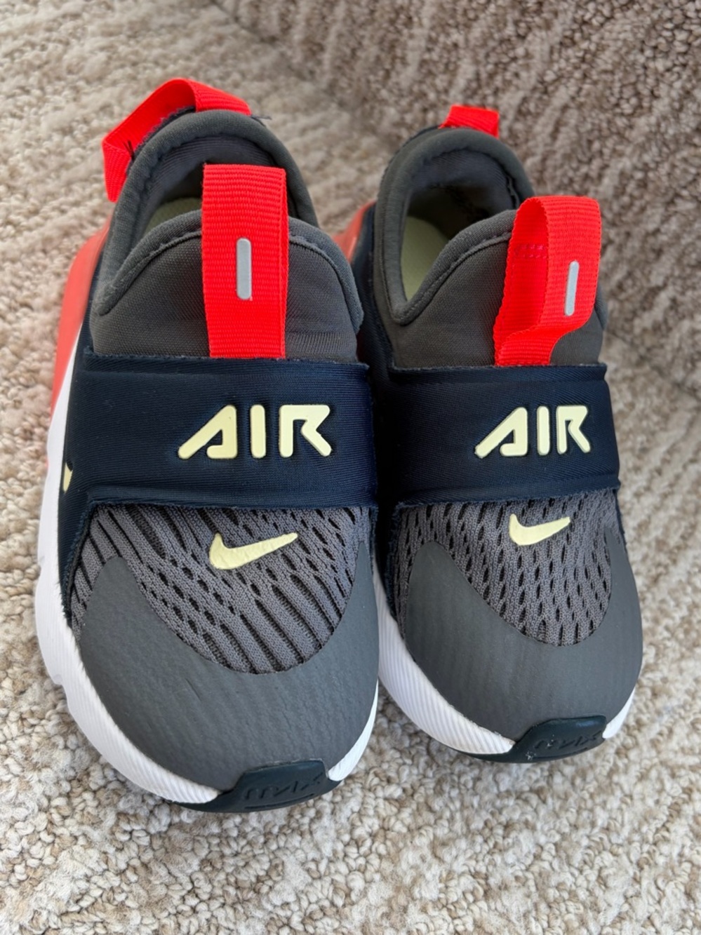 Nike Air Max 270 Extreme shoes Iron Grey Crimson. Toddler size 8